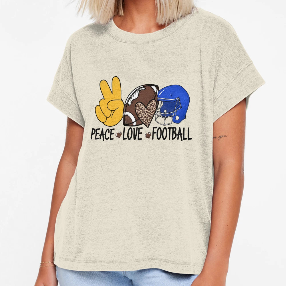 Peace Love Football T-Shirt - Streetwear Style Unisex - T-Shirt, Sweatshirt, Hoodie