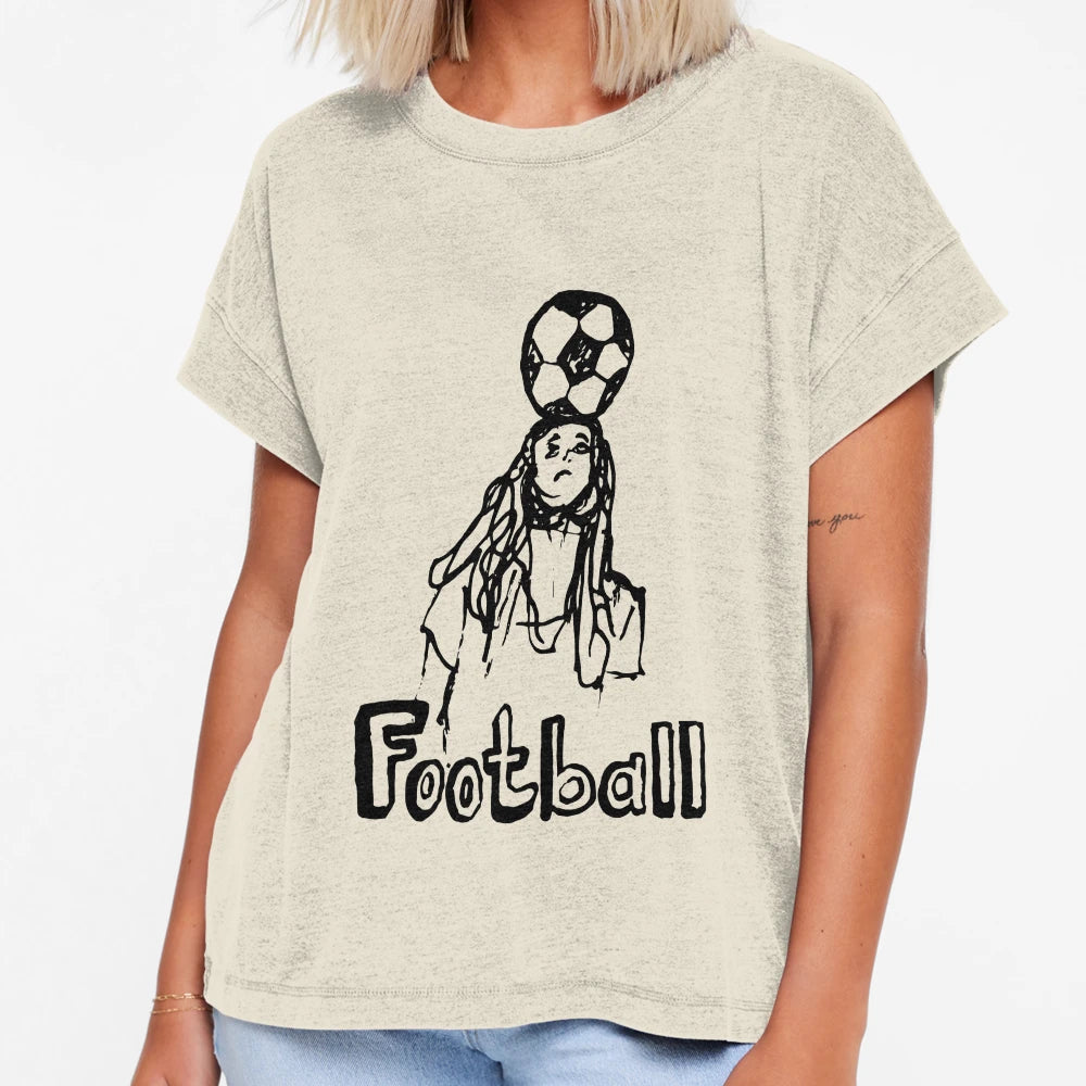 Hand Drawn Football Blacke And White T-Shirt - Aesthetic Graphic Men Women - T-Shirt, Sweatshirt, Hoodie
