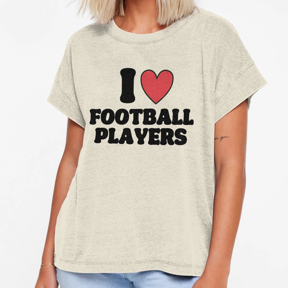 I Love Football Players T-Shirt - Custom Art Print for Adults - T-Shirt, Sweatshirt, Hoodie