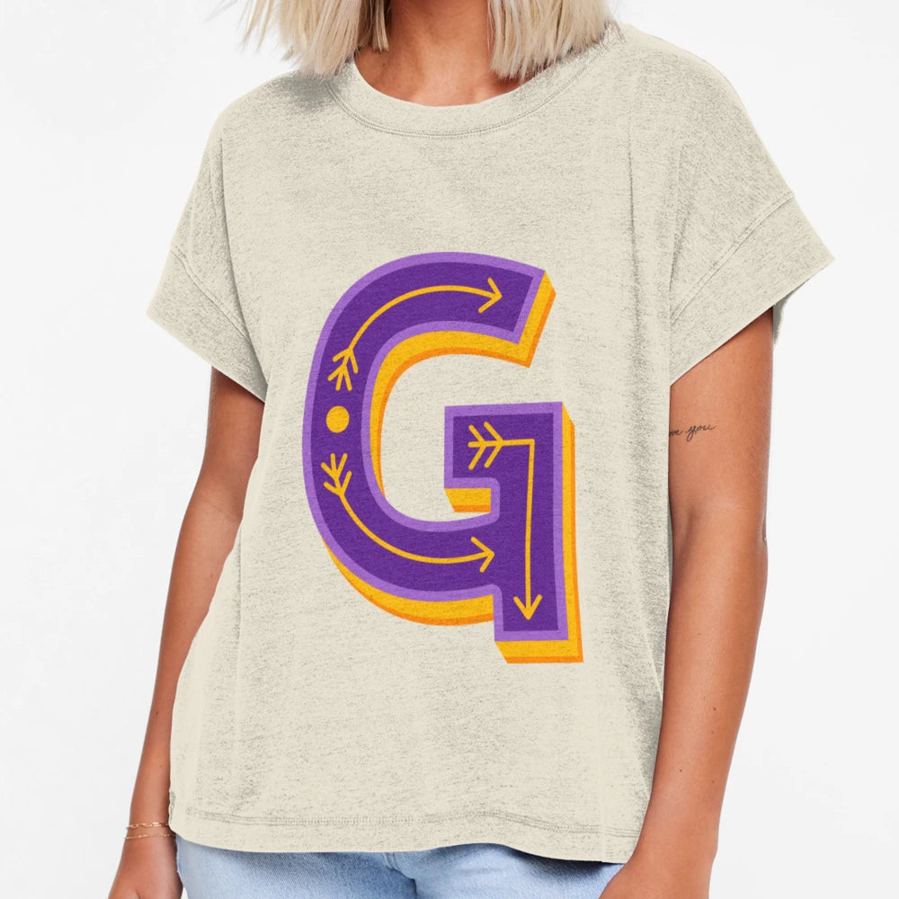 Letter G T-Shirt - Minimalist Print for Adults - T-Shirt, Sweatshirt, Hoodie