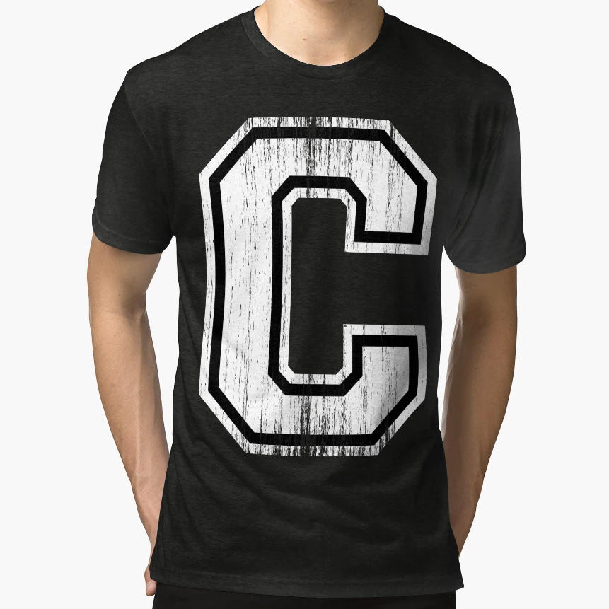 Big Varsity Letter C T-Shirt - Unique Graphic for Adults - T-Shirt, Sweatshirt, Hoodie