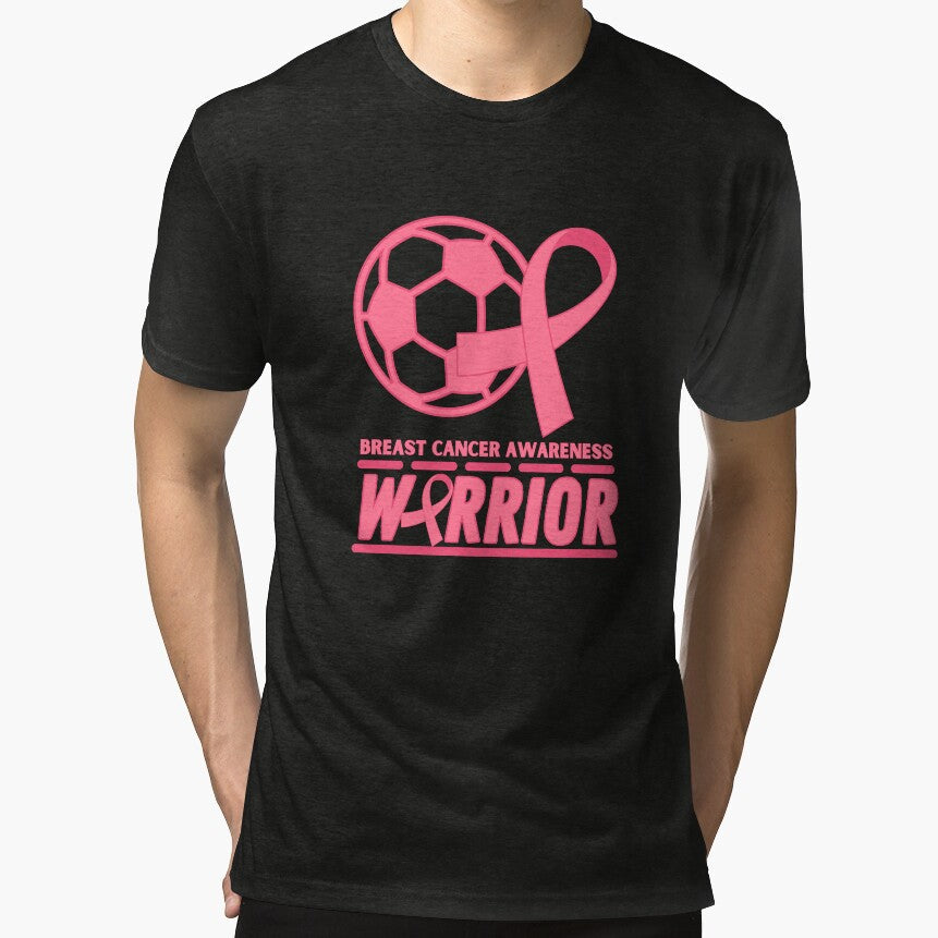 Breast Cancer Awareness Soccer Lover by Guess4best - Adult & Kids T-Shirts, Sweatshirts & Hoodies apparel design preview 1