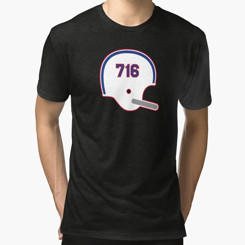 Buffalo Bills 716 Helmet T-Shirt - Casual Everyday Wear Men Women - T-Shirt, Sweatshirt, Hoodie