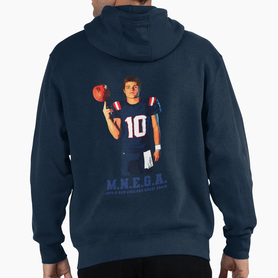 Drake Maye Make New England Great Hoodie - Custom Art Print for Adults - T-Shirt, Sweatshirt, Hoodie
