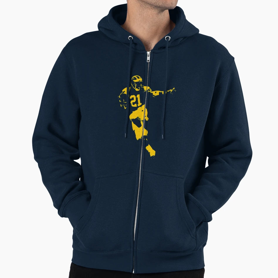 Desmond Heisman Howard Maize Stencil Hoodie - Unique Graphic for Adults - T-Shirt, Sweatshirt, Hoodie
