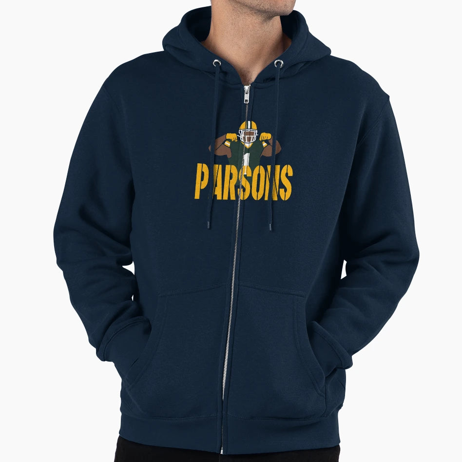Parsons 1 Green Bay Football Hoodie - Casual Everyday Wear Men Women - T-Shirt, Sweatshirt, Hoodie