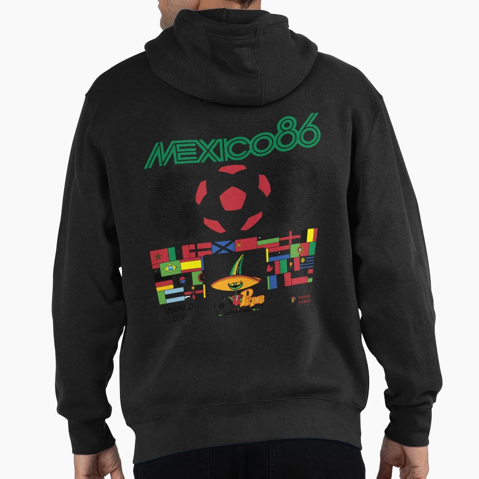 Mexico 86 World Cup Logo Hoodie - Graphic Print Men Women - T-Shirt, Sweatshirt, Hoodie