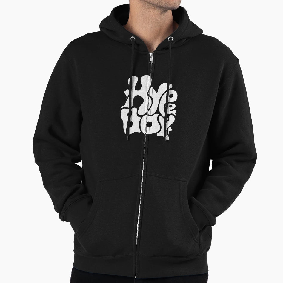 Hypeboy Simple Text Hoodie - Custom Art Print Men Women - T-Shirt, Sweatshirt, Hoodie