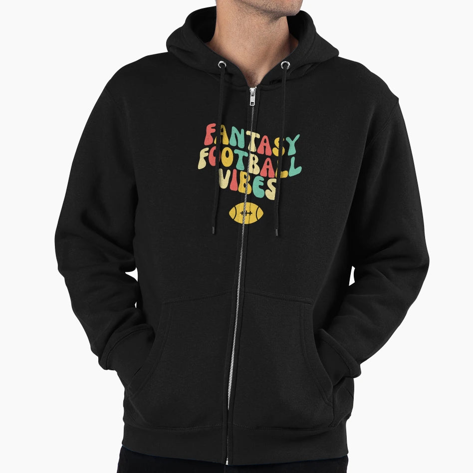 Fantasy Football Vibes Hoodie - Fun Novelty Design Unisex - T-Shirt, Sweatshirt, Hoodie