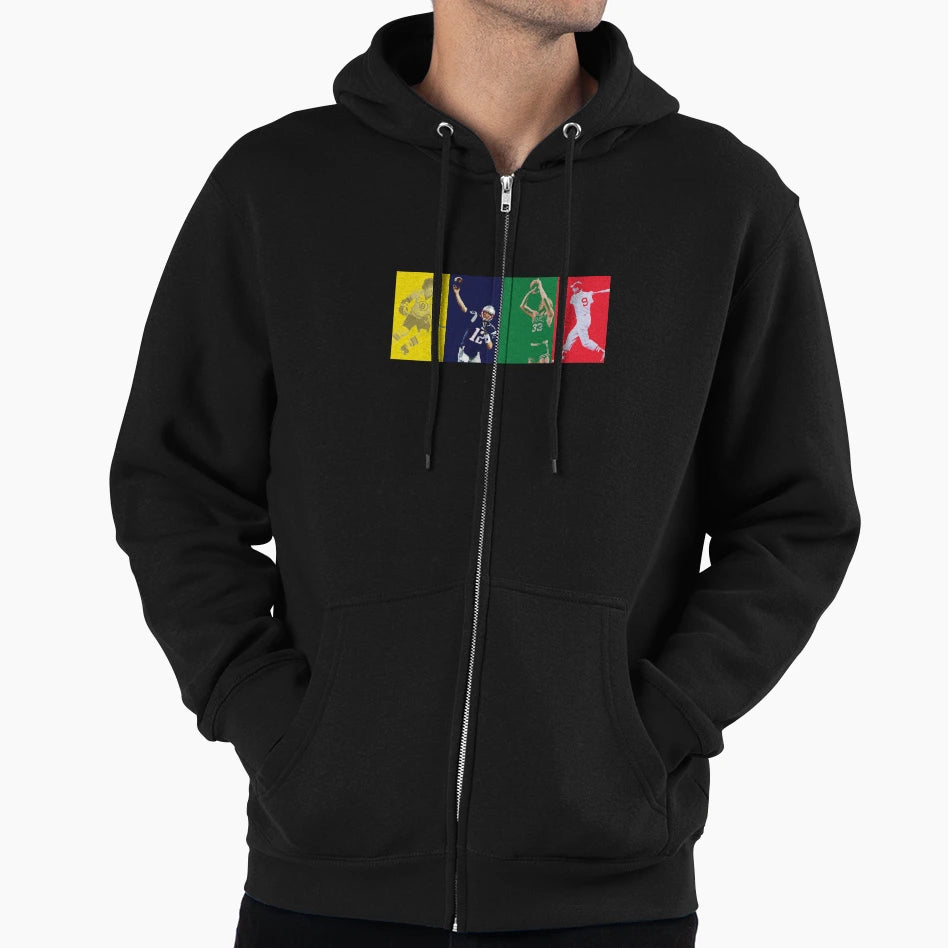 Boston Mount Rushmore Hoodie - Minimalist Print Unisex - T-Shirt, Sweatshirt, Hoodie