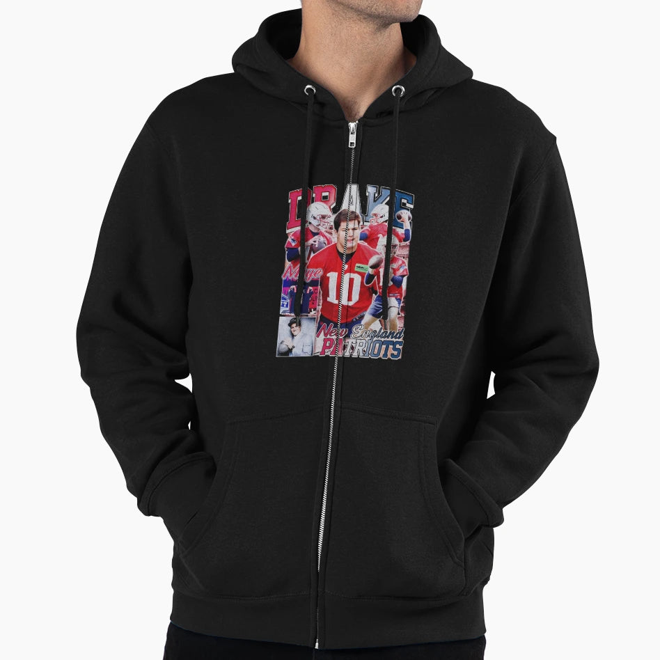 Drake Maye New England Collage Hoodie - Unique Graphic for Adults - T-Shirt, Sweatshirt, Hoodie
