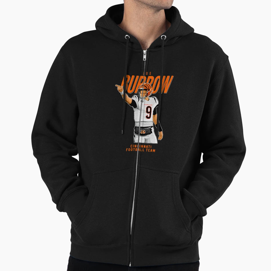 JB 9 Cincinnati Football Team Hoodie - Unique Graphic for Adults - T-Shirt, Sweatshirt, Hoodie