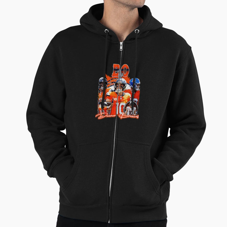 Bo Nix Bootleg Hoodie - Trendy Graphic for Adults - T-Shirt, Sweatshirt, Hoodie