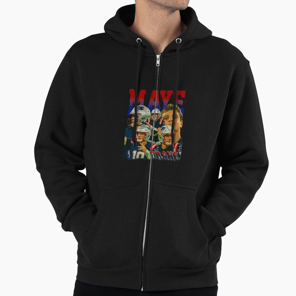 Maye New England Football Bootleg Hoodie - Trendy Graphic for Adults - T-Shirt, Sweatshirt, Hoodie
