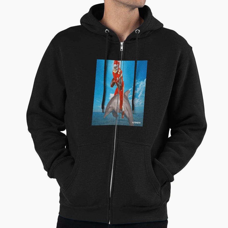 TH Dolphin Hoodie - Novelty Apparel Unisex - T-Shirt, Sweatshirt, Hoodie