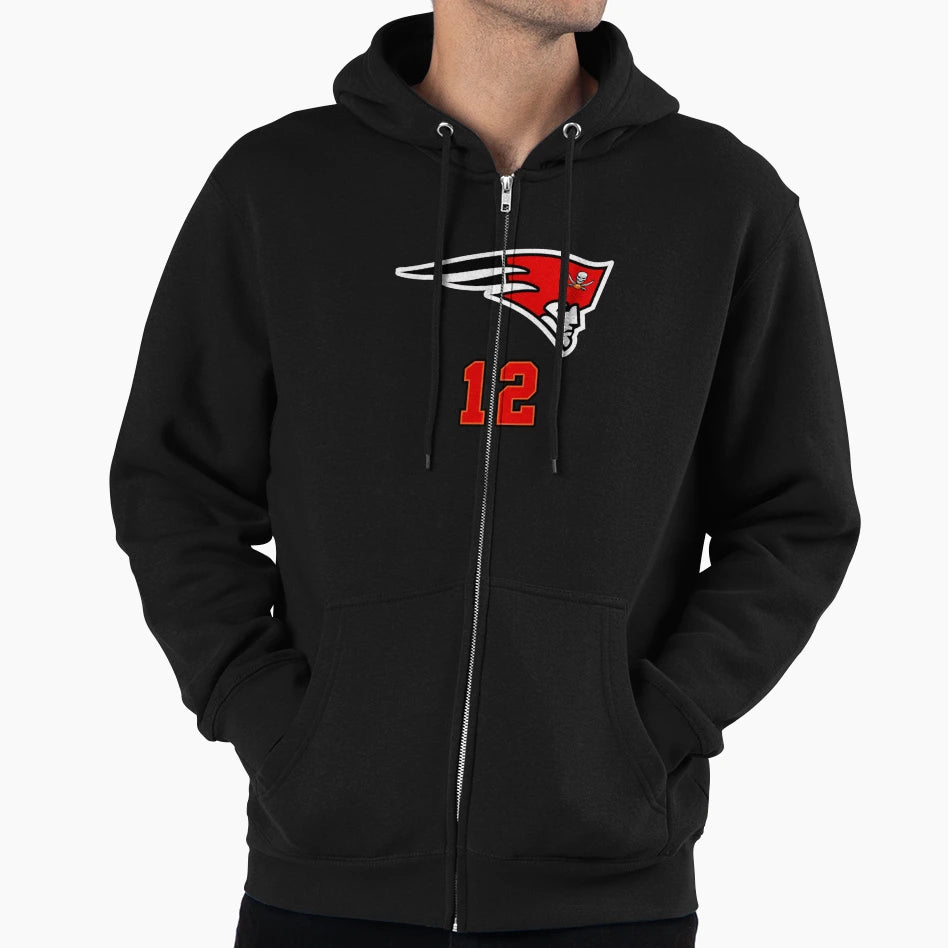 Half Patriots Half Buccaneers T-Shirt - Graphic Print Men Women - T-Shirt, Sweatshirt, Hoodie