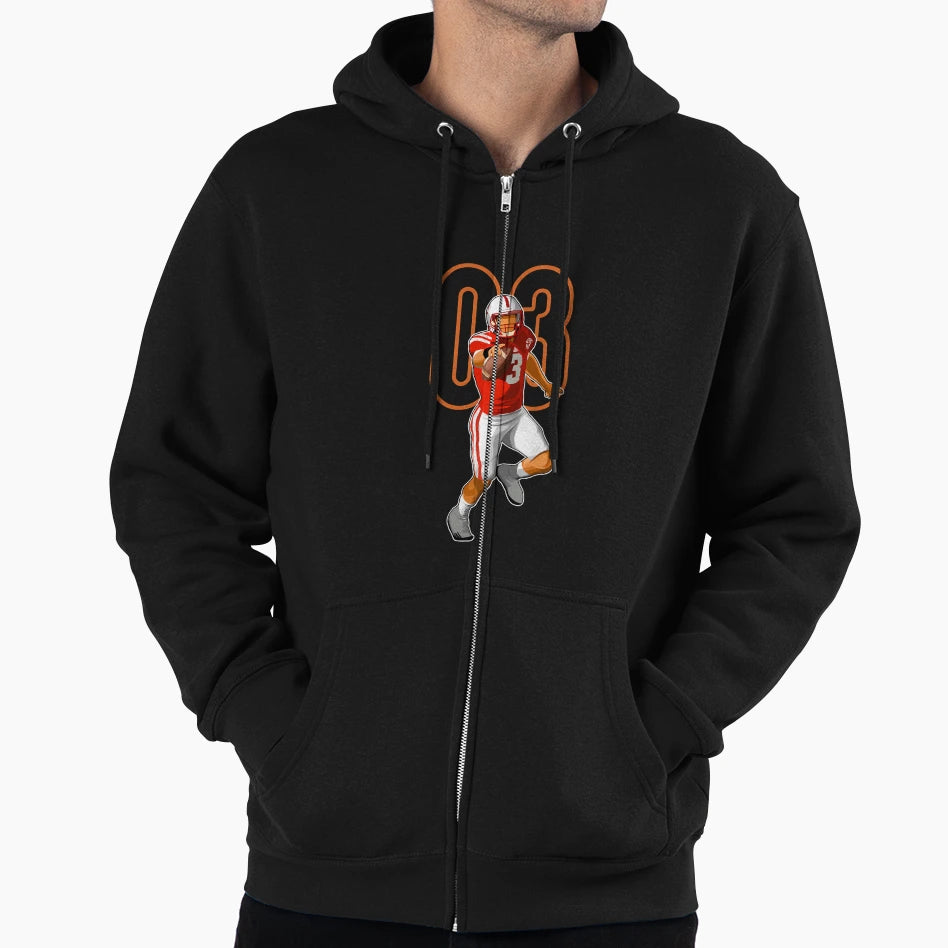 Taylor Martinez Nebraska 3 Number Hoodie - Fun Novelty Design for Adults - T-Shirt, Sweatshirt, Hoodie