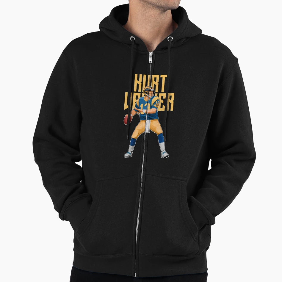Kurt Warner Drop Back Legends 13 Bold Hoodie - Minimalist Print for Adults - T-Shirt, Sweatshirt, Hoodie