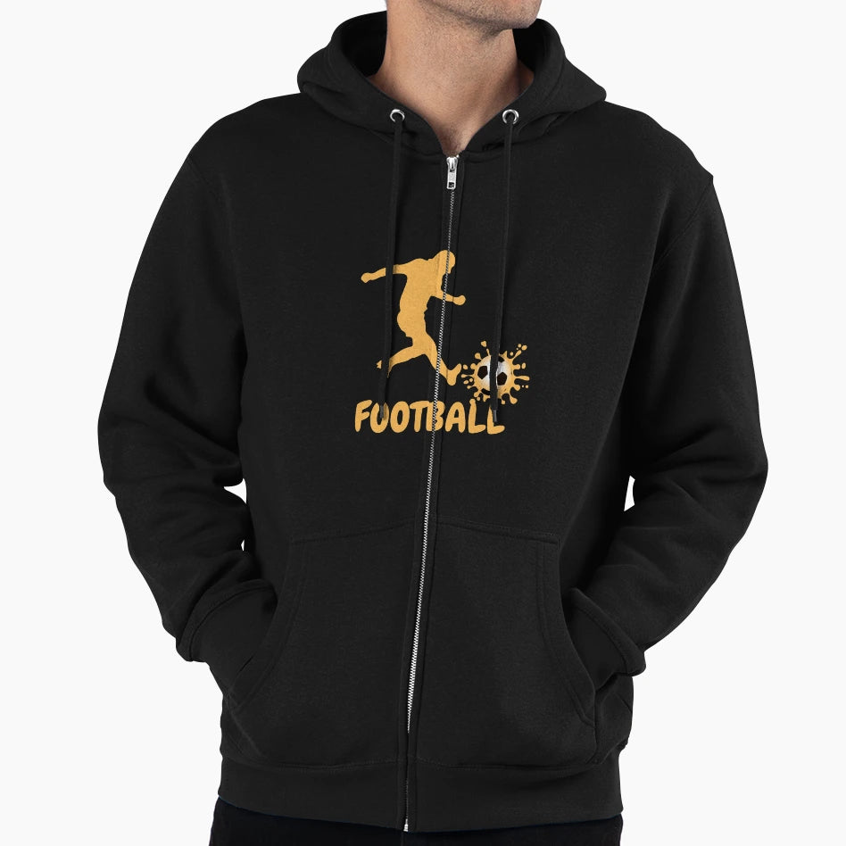 Football Player Hoodie - Minimalist Print Men Women - T-Shirt, Sweatshirt, Hoodie