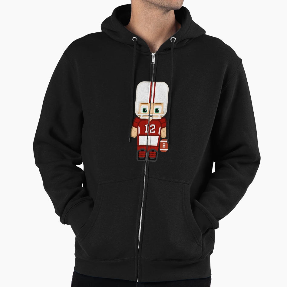 Super Sports Stars American Football Red Hoodie - Novelty Apparel Unisex - T-Shirt, Sweatshirt, Hoodie