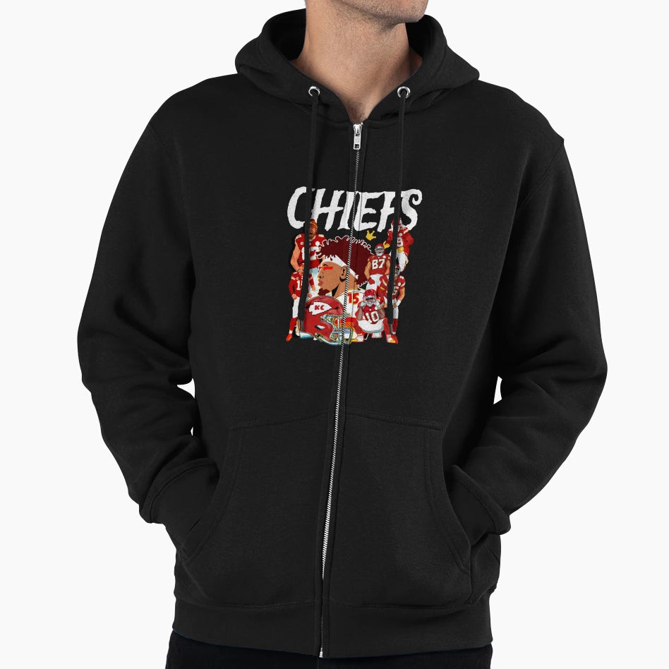 Kansas City Chiefs Red Hoodie - Custom Art Print Unisex - T-Shirt, Sweatshirt, Hoodie