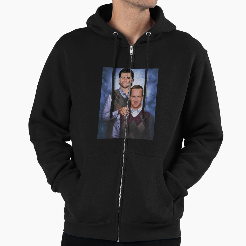 Peyton Manning Jarrett Stidham Stepbrothers Hoodie - Graphic Print Unisex - T-Shirt, Sweatshirt, Hoodie