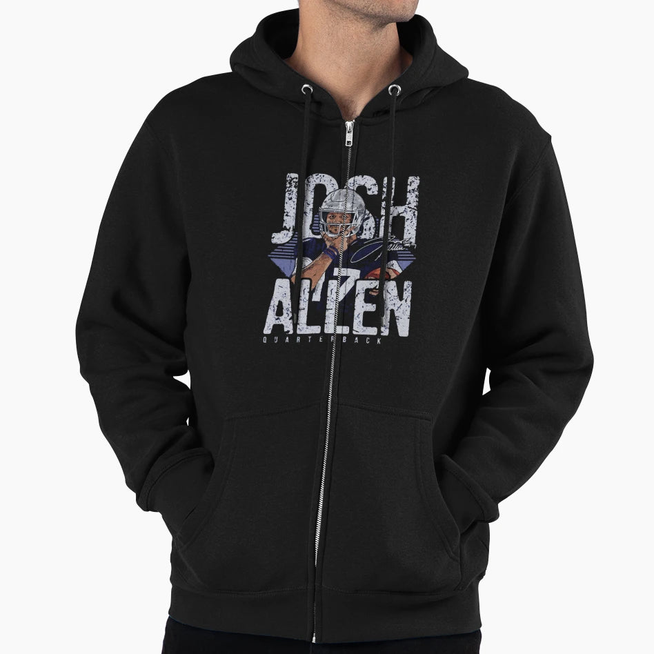 JA Quarterback Number 17 Buffalo Bills Hoodie - Trendy Graphic Men Women - T-Shirt, Sweatshirt, Hoodie