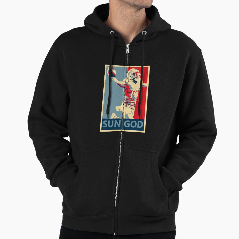 Amon Ra St Brown Lions Sun God Campaign Hoodie - Graphic Print Unisex - T-Shirt, Sweatshirt, Hoodie