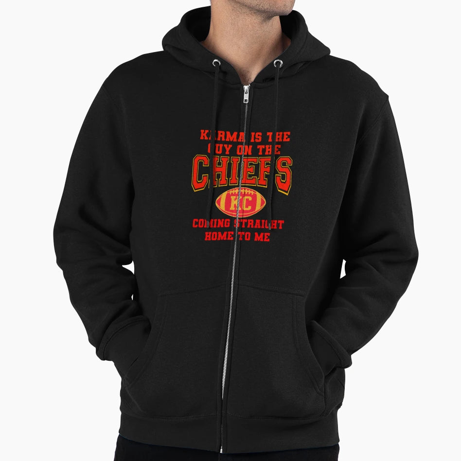 Karma Is Guy Hoodie - Aesthetic Graphic Unisex - T-Shirt, Sweatshirt, Hoodie