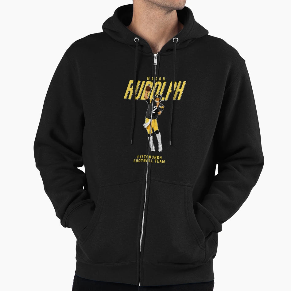Mason Rudolph 2 Pittsburgh Football Hoodie - Minimalist Print for Adults - T-Shirt, Sweatshirt, Hoodie