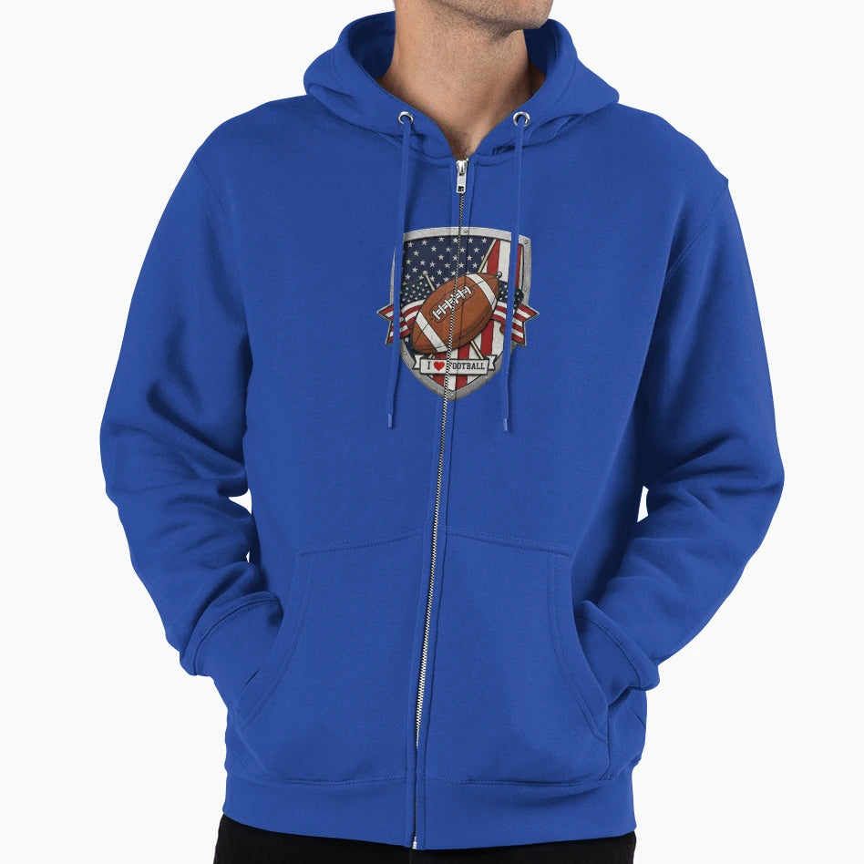 I Love Football Hoodie - Unique Graphic Unisex - T-Shirt, Sweatshirt, Hoodie