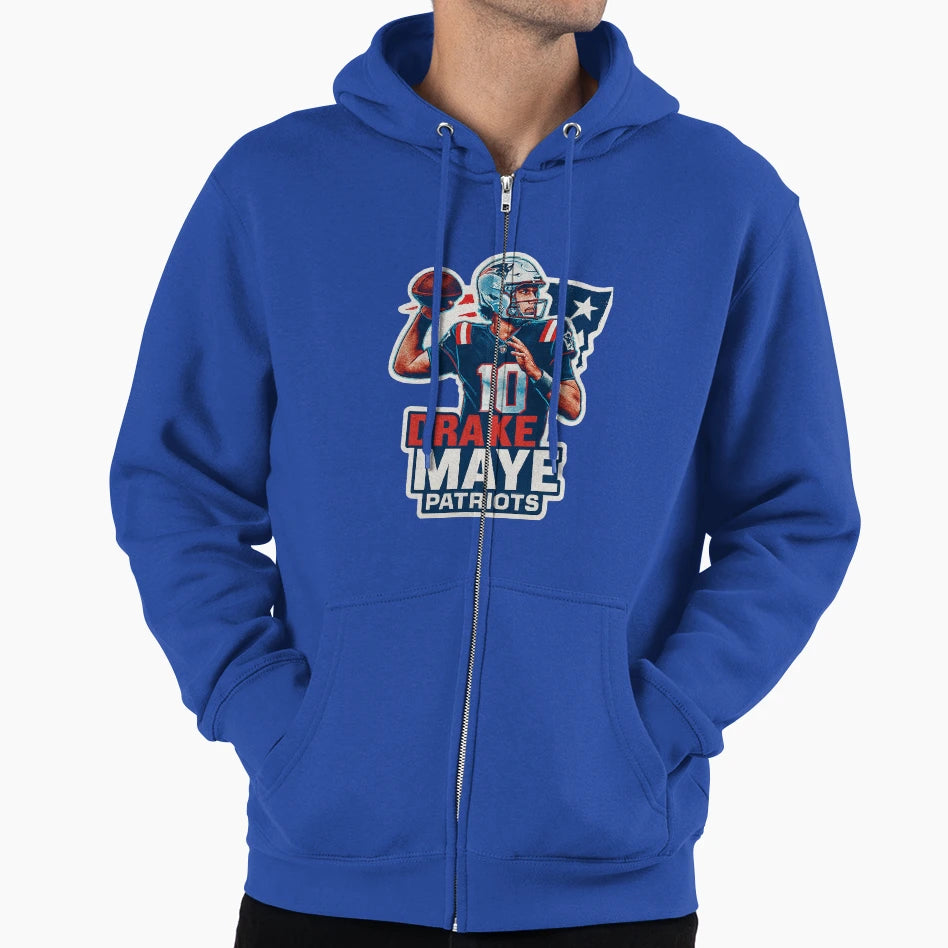 Drake Maye Hoodie - Casual Everyday Wear Unisex - T-Shirt, Sweatshirt, Hoodie