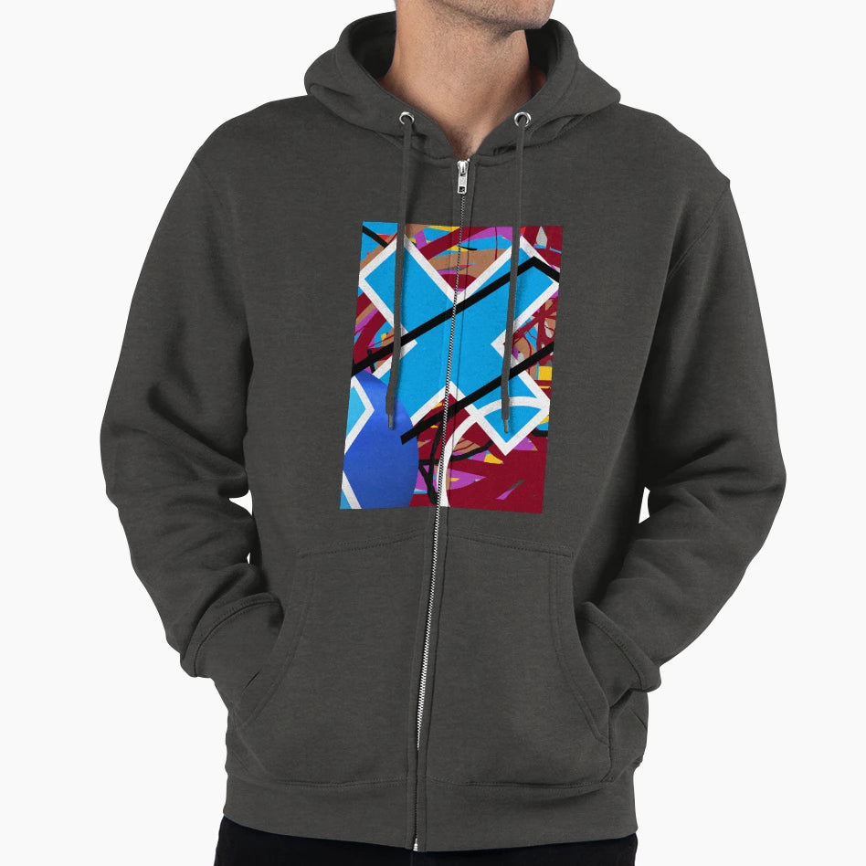 Abstract Work That Combines Lines Hoodie - Fun Novelty Design for Adults - T-Shirt, Sweatshirt, Hoodie