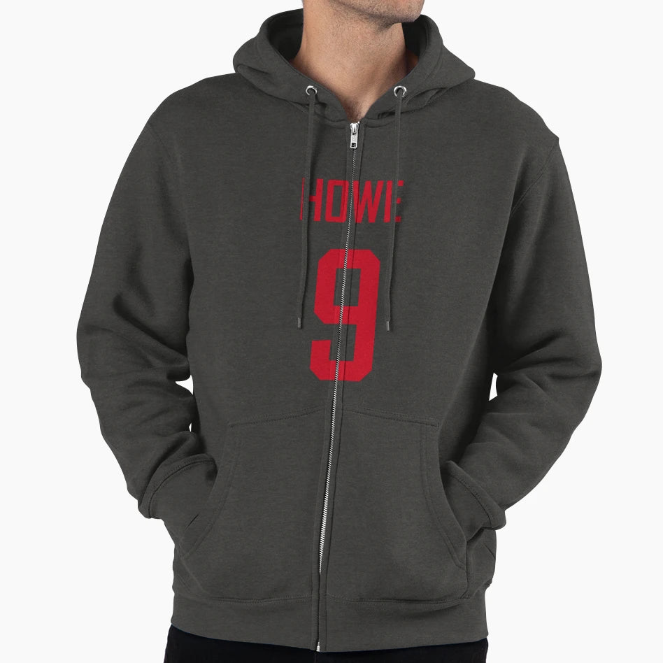 Howe Red Wings Home White Red Hoodie - Fun Novelty Design for Adults - T-Shirt, Sweatshirt, Hoodie