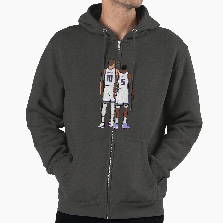 Domantas Sabonis Deaaron Fox Back To Hoodie - Minimalist Print Men Women - T-Shirt, Sweatshirt, Hoodie