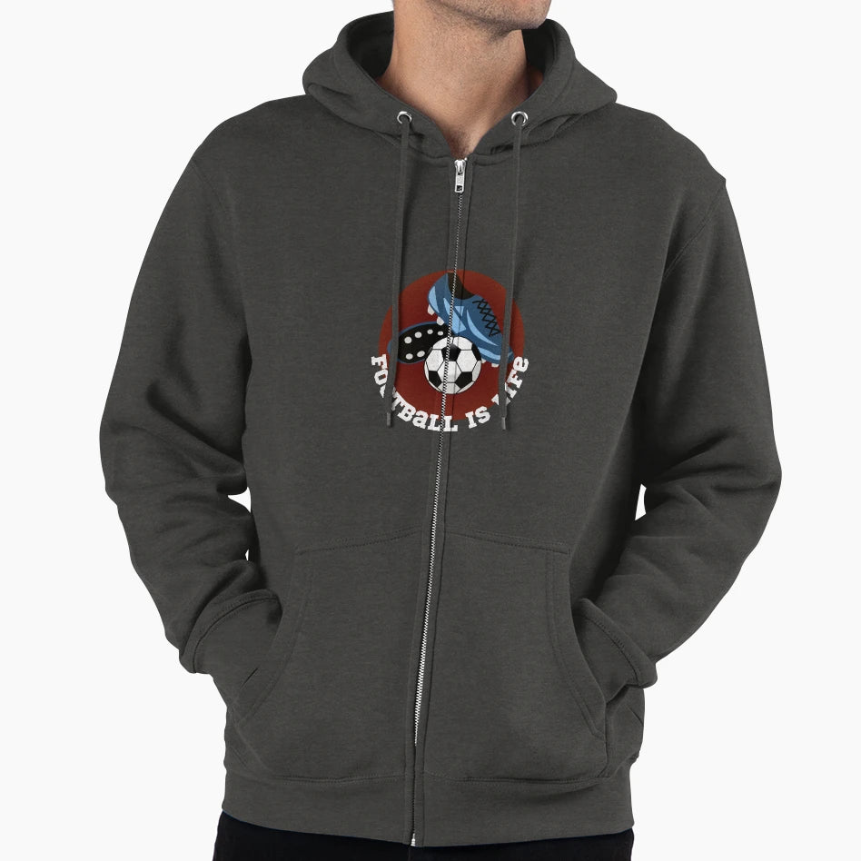 Football Is Life Hoodie - Streetwear Style for Adults - T-Shirt, Sweatshirt, Hoodie