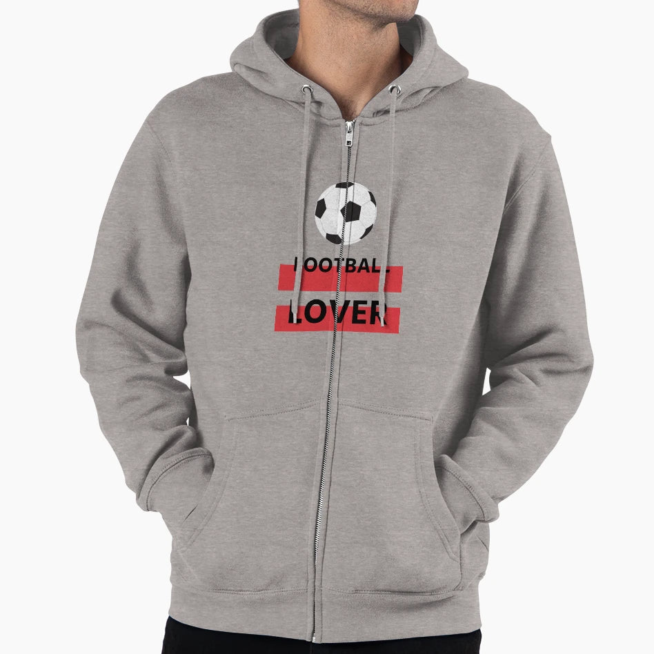 Football Lover Simple Black Hoodie - Minimalist Print Men Women - T-Shirt, Sweatshirt, Hoodie