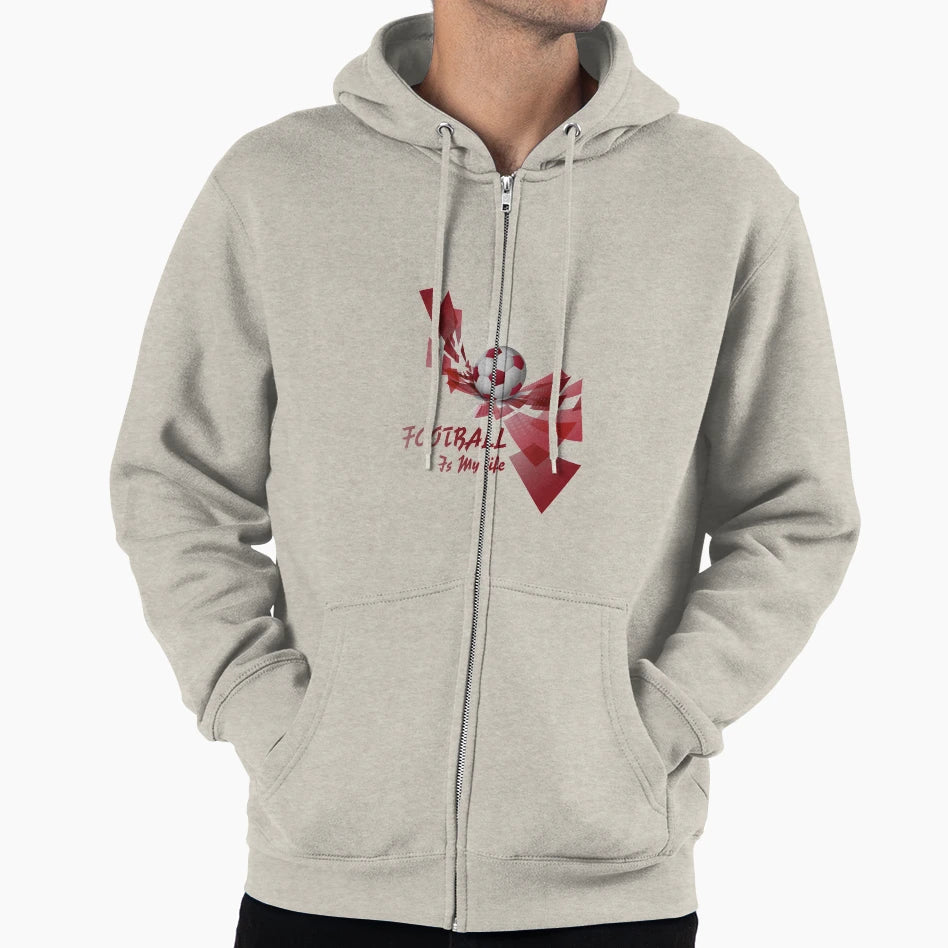 Football Is My Life Hoodie - Trendy Graphic for Adults - T-Shirt, Sweatshirt, Hoodie