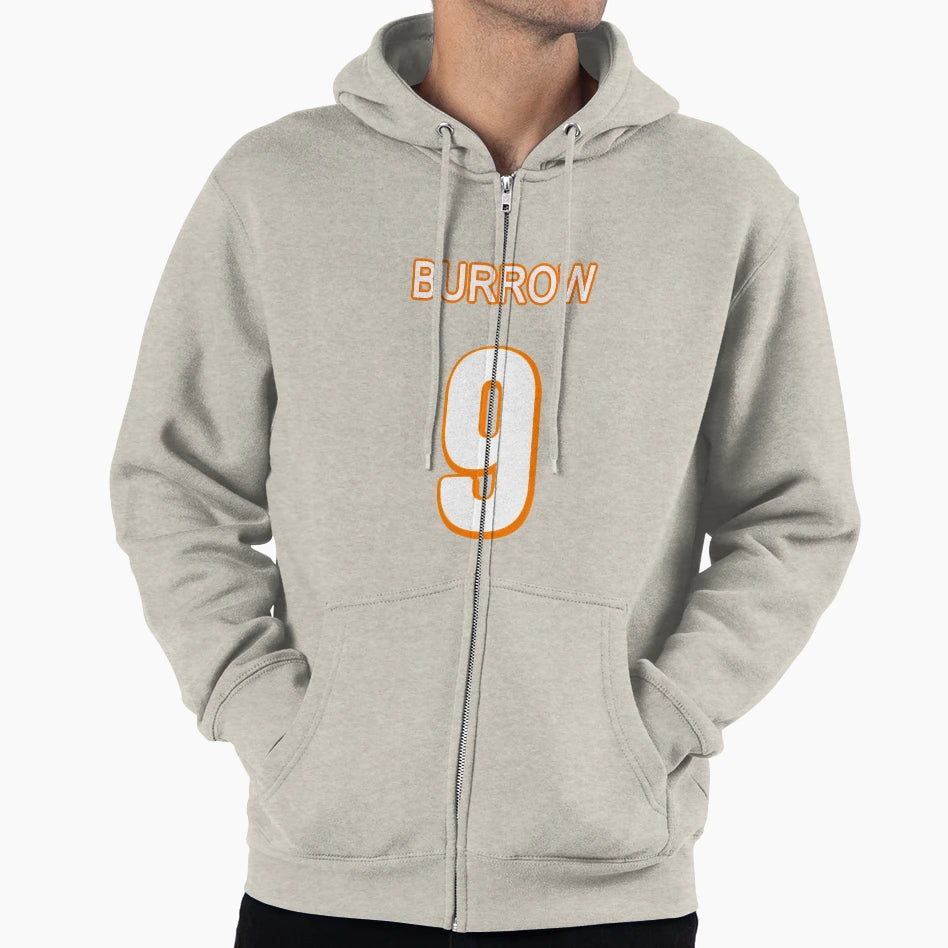 Burrow Jersey Hoodie - Casual Everyday Wear Unisex - T-Shirt, Sweatshirt, Hoodie