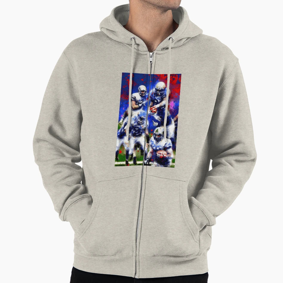 American Football Paint Splatter Hoodie - Aesthetic Graphic Men Women - T-Shirt, Sweatshirt, Hoodie