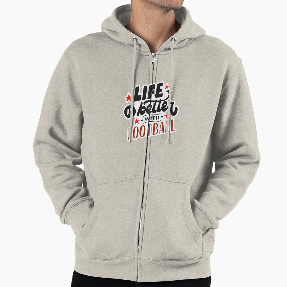 Life Is Better Football Hoodie - Trendy Graphic Unisex - T-Shirt, Sweatshirt, Hoodie