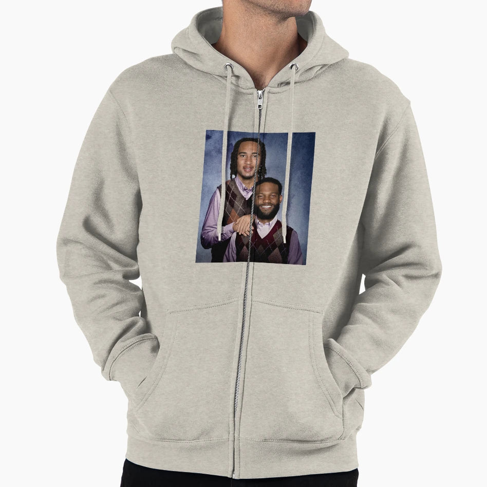 Cj Stroud Nico Collins Football Hoodie - Aesthetic Graphic Men Women - T-Shirt, Sweatshirt, Hoodie