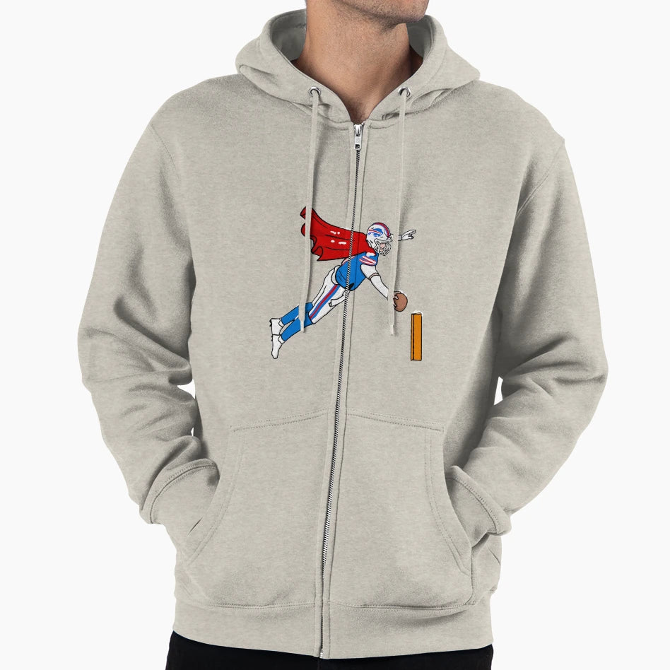 Super Buffalo Football Hero Dive Hoodie - Aesthetic Graphic Unisex - T-Shirt, Sweatshirt, Hoodie