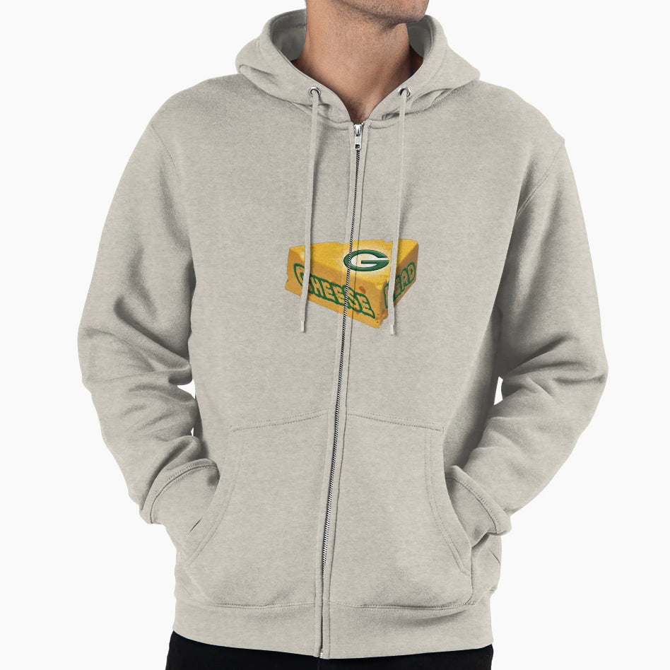 Green Bay Cheese Head Hoodie - Aesthetic Graphic for Adults - T-Shirt, Sweatshirt, Hoodie