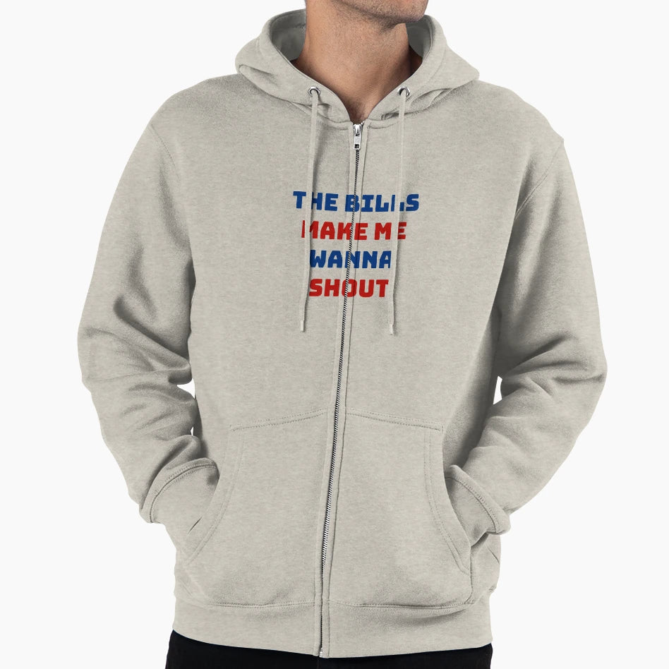 Bills Make Me Wanna Shout Hoodie - Aesthetic Graphic Men Women - T-Shirt, Sweatshirt, Hoodie
