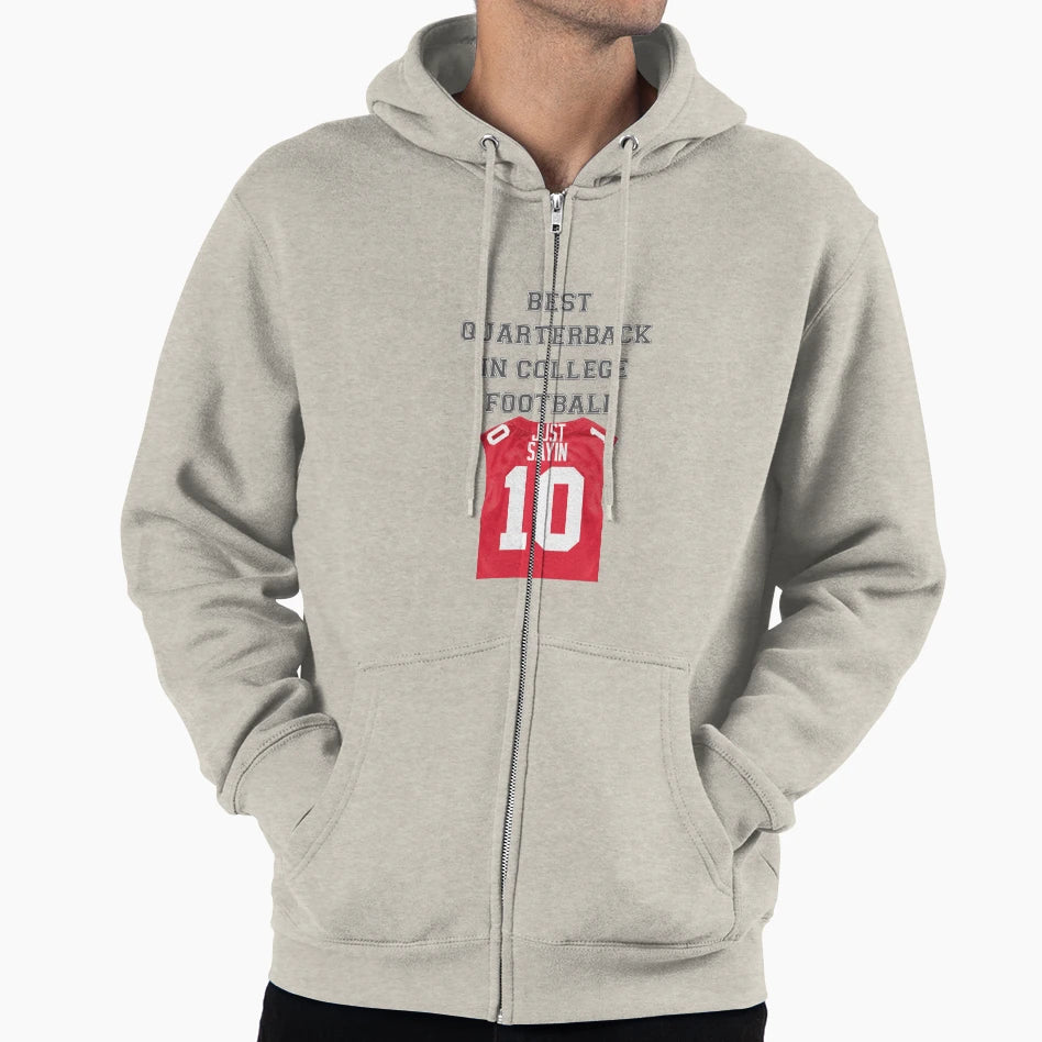 Best Quarterback College Football Hoodie - Fun Novelty Design Men Women - T-Shirt, Sweatshirt, Hoodie