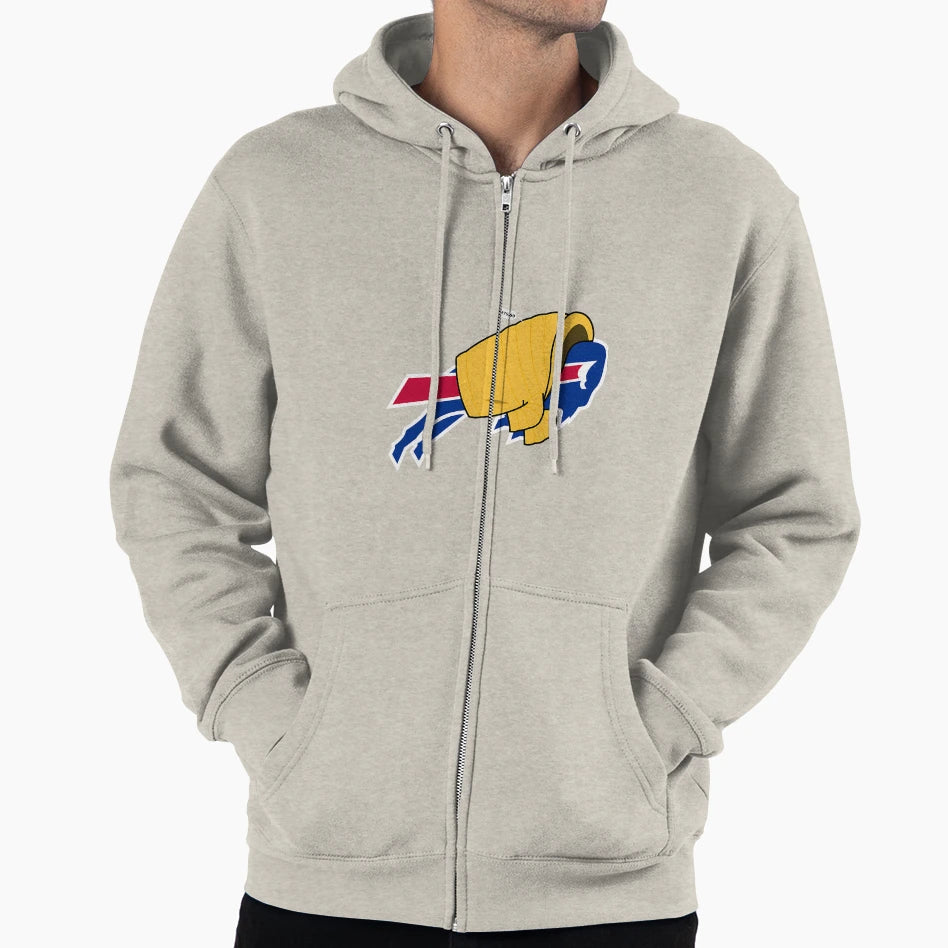 Buffalo Bills Parody Logo Hoodie - Custom Art Print for Adults - T-Shirt, Sweatshirt, Hoodie