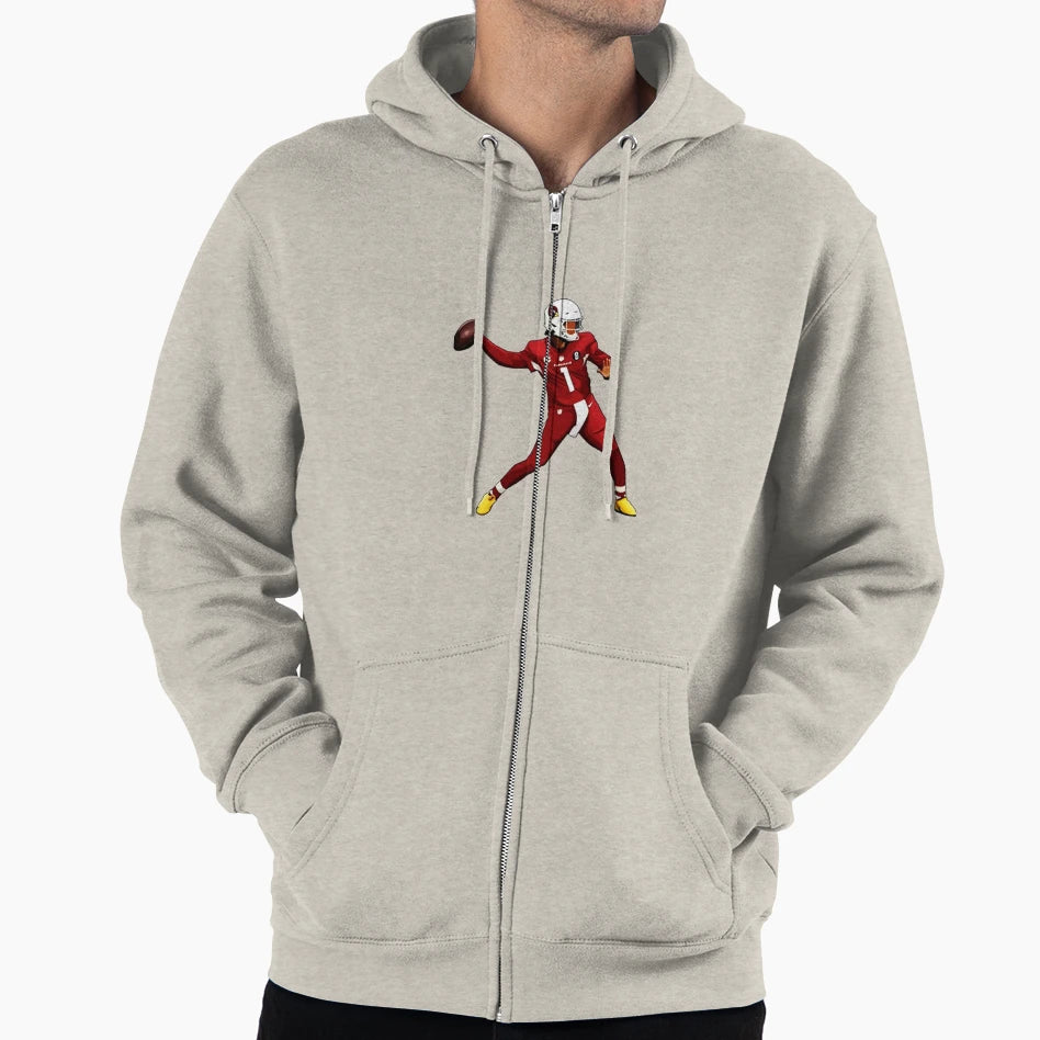 Kyler Murray Throw Ball Hoodie - Casual Everyday Wear Unisex - T-Shirt, Sweatshirt, Hoodie