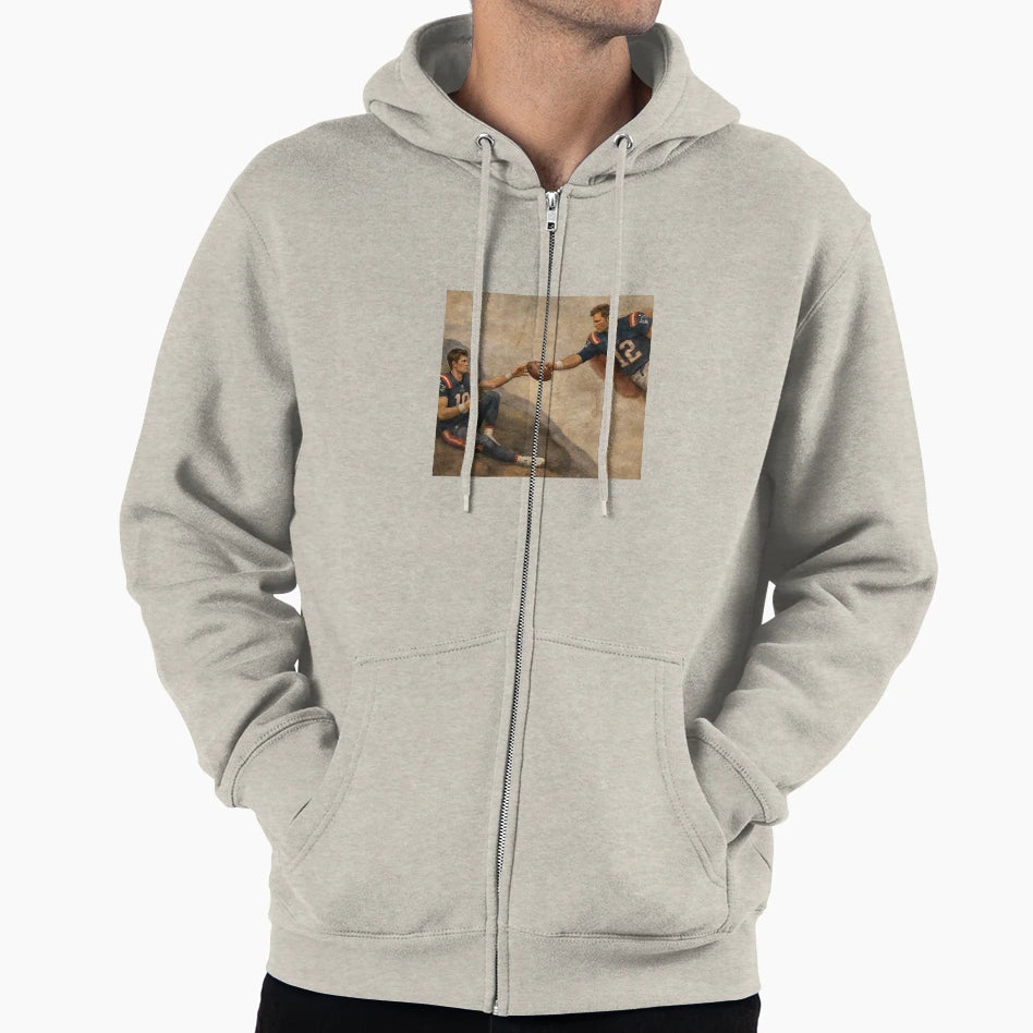 Creation Adam TB Drake Maye Hoodie - Fun Novelty Design for Adults - T-Shirt, Sweatshirt, Hoodie