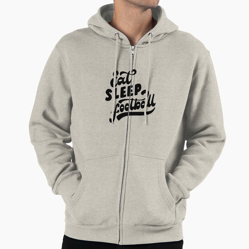 Eat Sleep Football Hoodie - Minimalist Print Unisex - T-Shirt, Sweatshirt, Hoodie